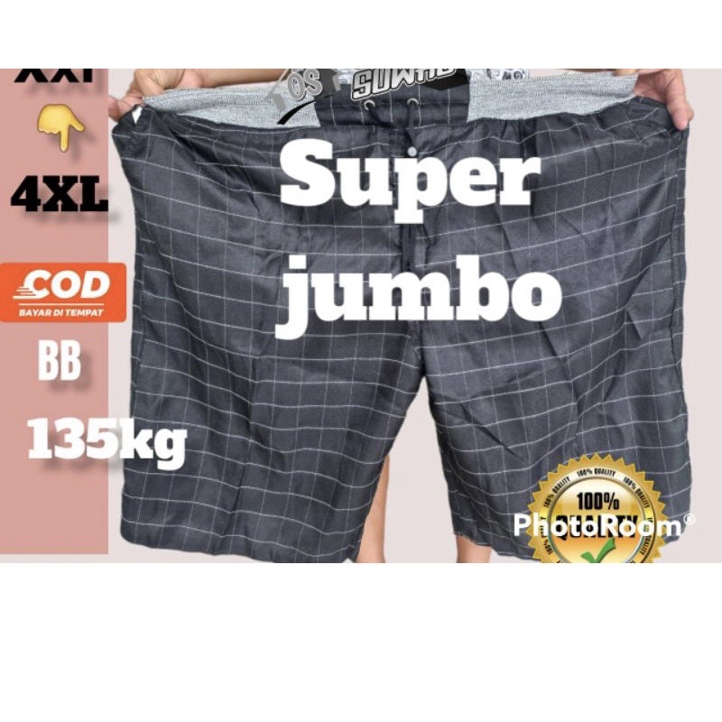 CELANA PENDEK TARTAN SUPER JUMBO KINGKONG UKURAN 37 38 40 44 sampai 50 Allsize  celana untuk dewasa sampai jumbo super jumbo kingkong