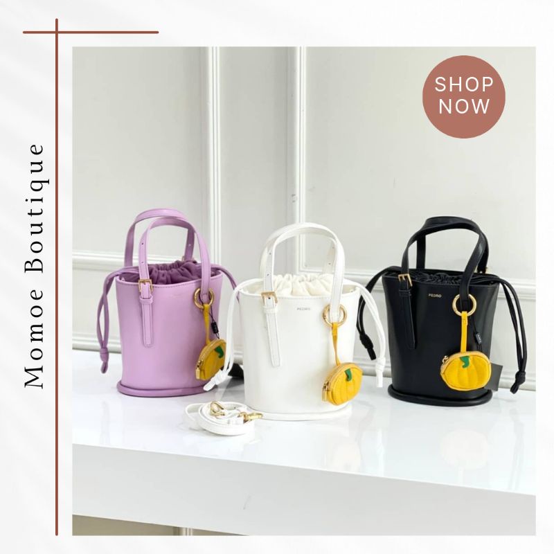 Tas Selempang Wanita Import Ori Pedro Duvall Bucket Bag P463