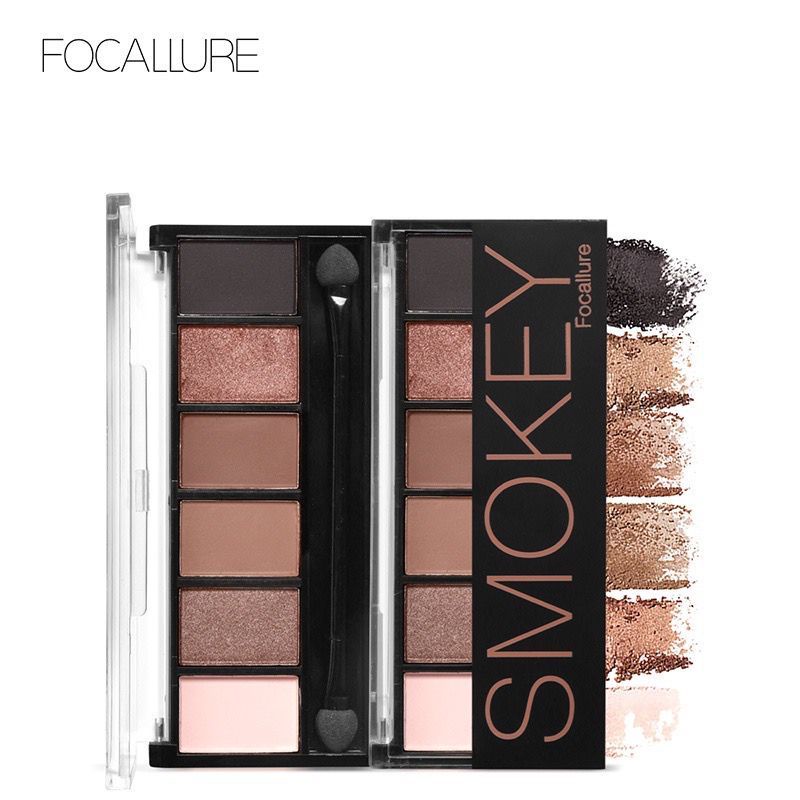 FOCALLURE 6 Colors Nude/Smoky Eyeshadow Palette