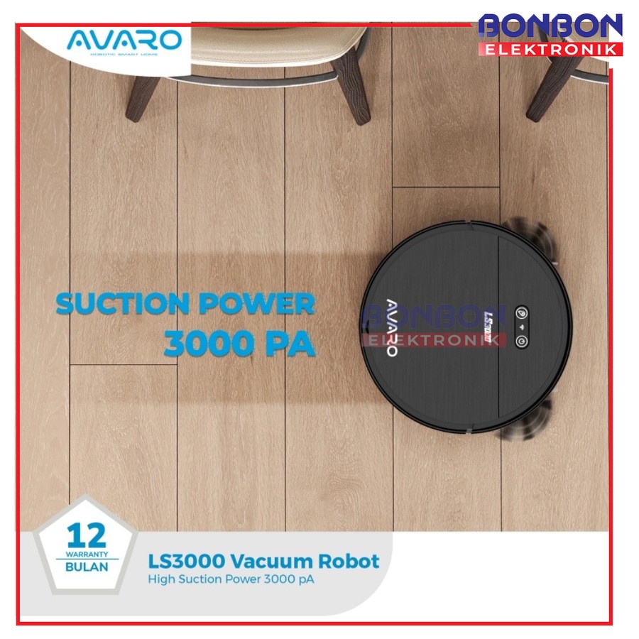 AVARO Smart Robot Vacuum Cleaner LS3000 Penyedot Debu