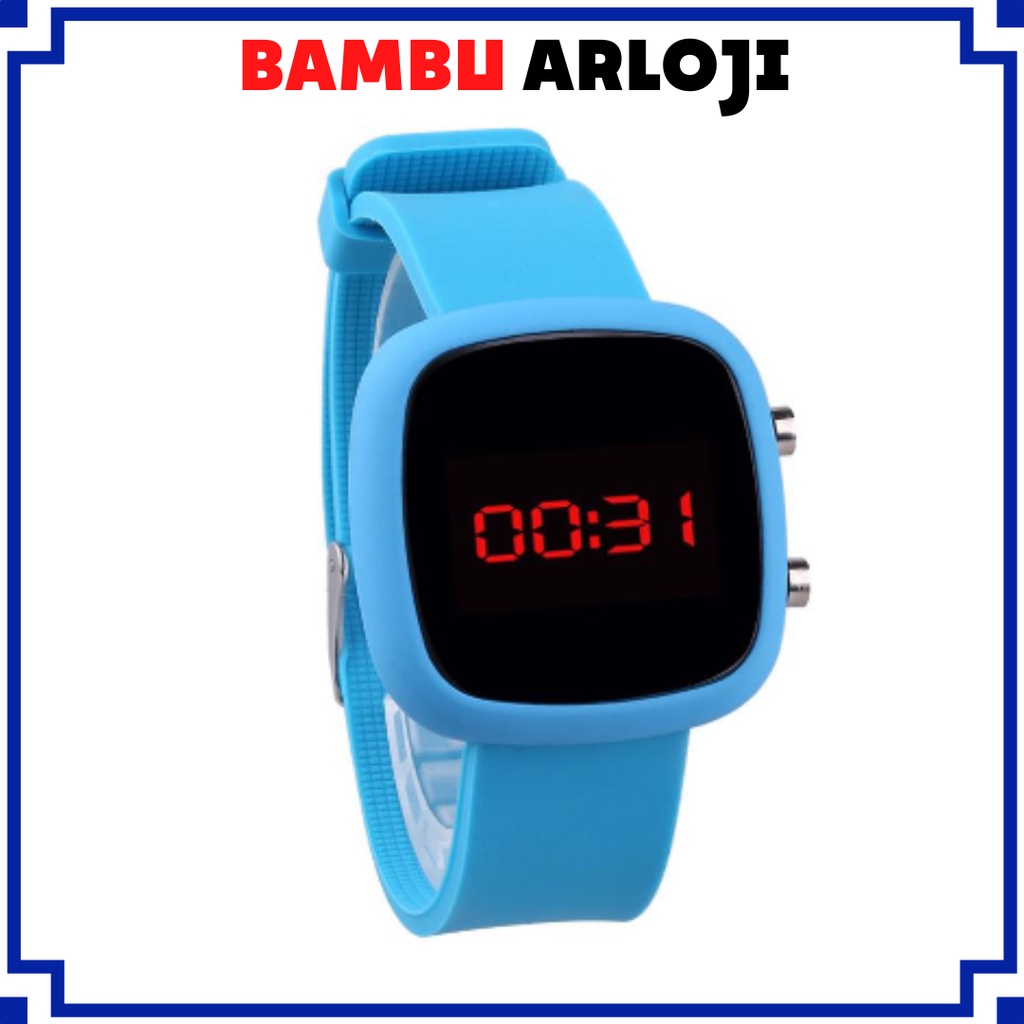 BAJ JAM TANGAN WANITA / PRIA DIGITAL RUBBER LED WATCH IMPORT GROSIR ORIGINAL HIGH QUALITY JF089