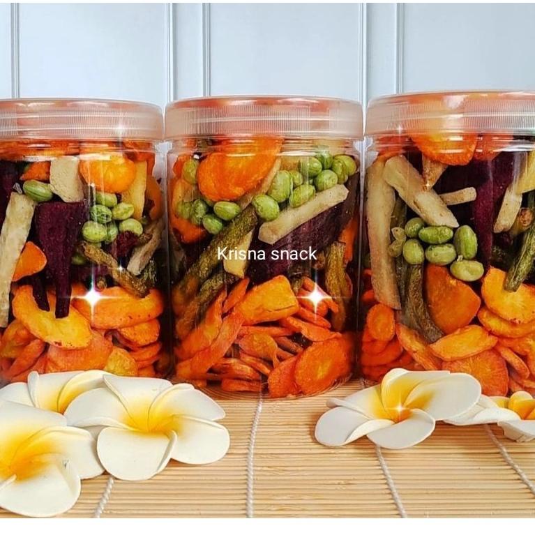 

(New)[P16Z]✪ KERIPIK SAYUR MIX TOPLES 800 ML(wortel,buncis,edamame (kedelai jepang),white talas,purple potatoes,honey potatoes,kentang) super keren