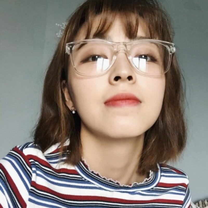 (YUZHU) Mode Baru Vintage Bingkai Persegi Anti Cahaya Biru Kacamata PC Bingkai Tebal Eyeglasses