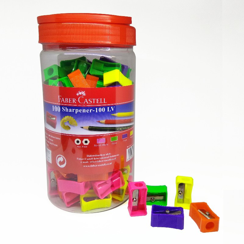 

Rautan Faber Castell 100 LV Sharpener Manual Sleper Serutan Roti Kemasan Container SATUAN