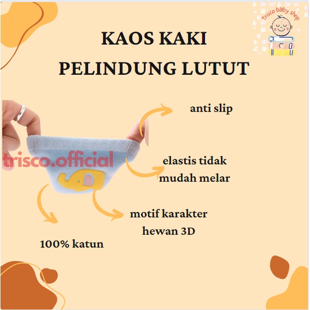 Trisco Pelindung Lutut Anti Slip Karakter 3D