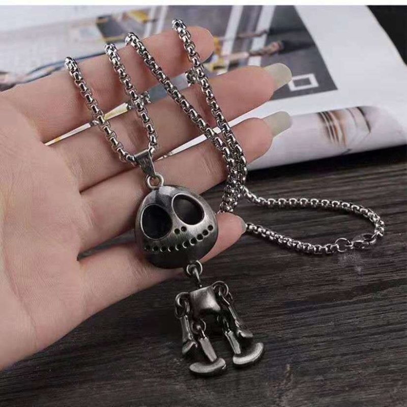 Kalung Boneka vintage Baru Kalung Pria Dan Wanita vintage robot Liontin Kalung Kepribadian Tengkorak Bergerak Aksesoris Grosir