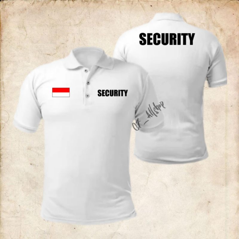 Kaos Tshirt Baju Kerah Distro SECURITY SATPAM KIDS ANAK-ANAK Custom Indonesia