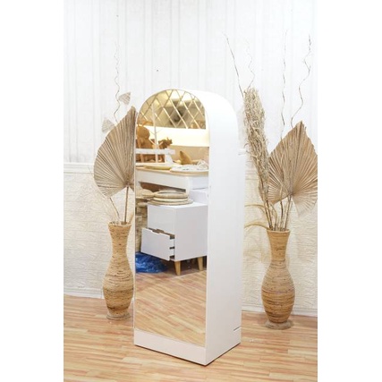 Lemari hijab 1 sliding Frameless