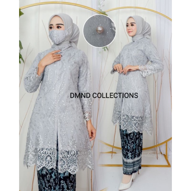 SETELAN TUNIK BUSUI/TUNIK RESLETING DEPAN/TUNIK TULLE MUTIARA/KEBAYA MODERN/TUNIK TERBARU &amp; TERLARIS