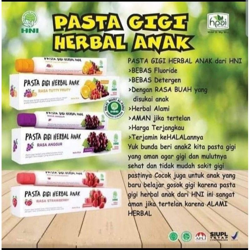 PASTA GIGI HERBAL ANAK HNI HPAI PGH