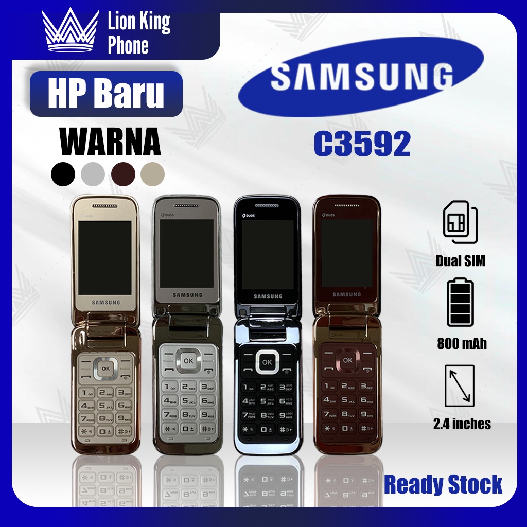 Bagus mulus HP Samsung C3592 Mobile Phone JADUL Murah DUAL SIM NEW bahasa indonesia suara besar bisa indonesia