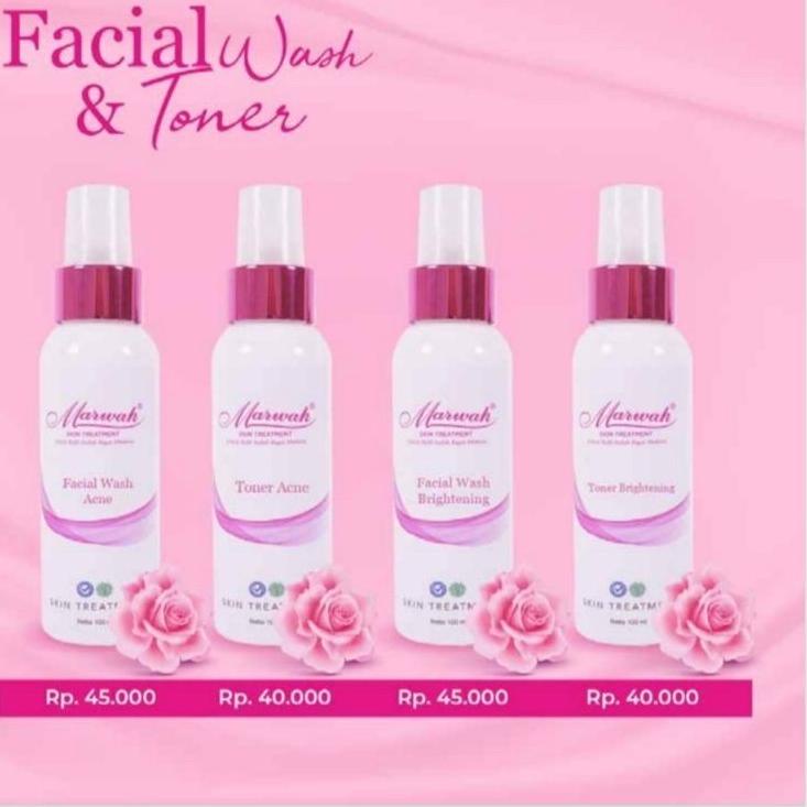 Cekout sekarang--ECER FACIAL WASH MARWAH FACEWASH MARWAH TONER MARWAH TONER MARWAH SKINCARE FACE WAS