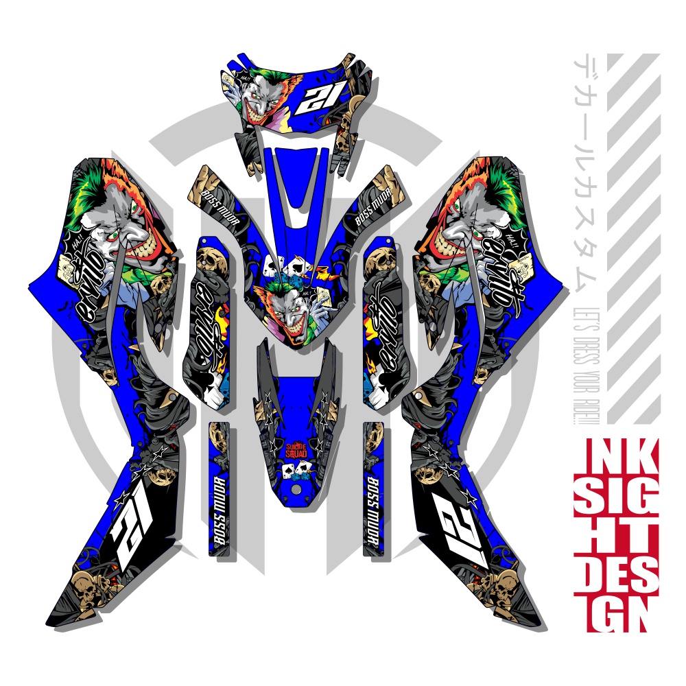 Dekal Sticker Decal Motor Yamaha WR 155 Supermoto Joker