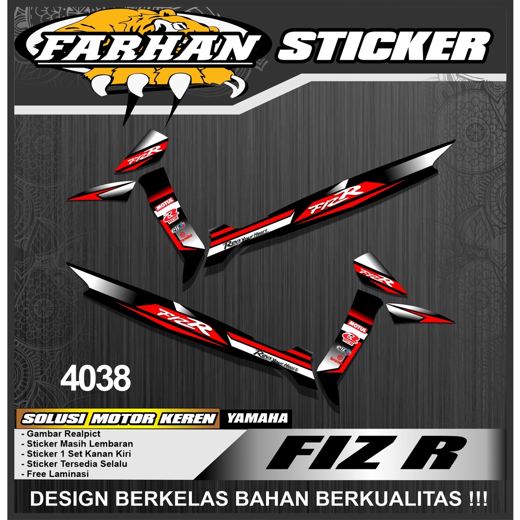 f4038 Sticker Striping Motor Fiz r- Striping Yamaha Motor Fiz r - Stiker Variasi Motor Fiz R Semiful
