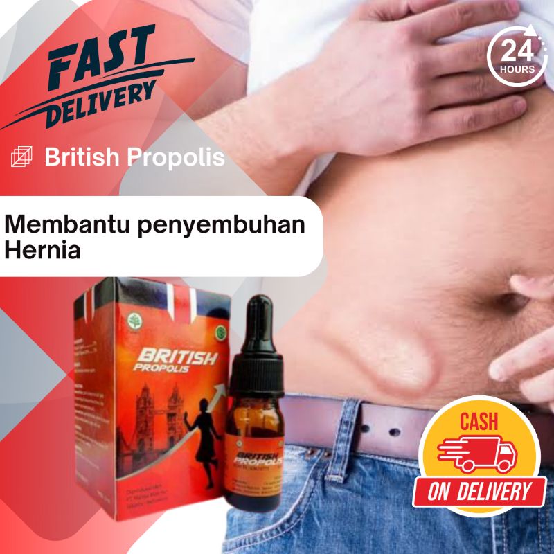 British Propolis 6ml Obat Hernia Dewasa Turun Berok Benjolan di Buah Zakar Bengkak Gatal Gatel Selan