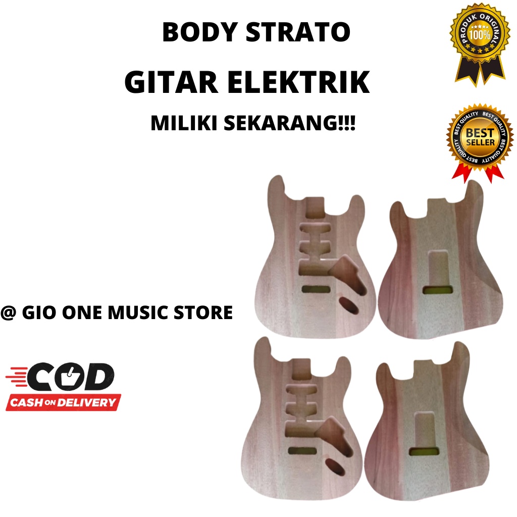body gitar elektrik strato /body unfinished mahogany gitar elektrik strato