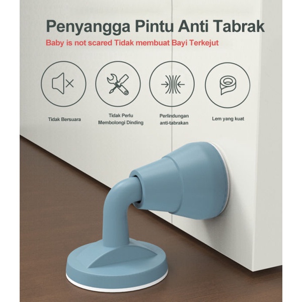 Holiven Penahan Pintu Pengganjal Pintu Door Stopper Bahan Plastik