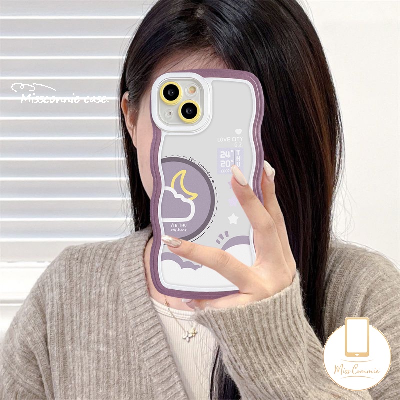 Soft Case Motif Love City Day Night Forecast Untuk iPhone 7 8 Plus 6 6s Plus 11 12 14 13 Pro Max XR 14 Plus X XS Max SE 2020