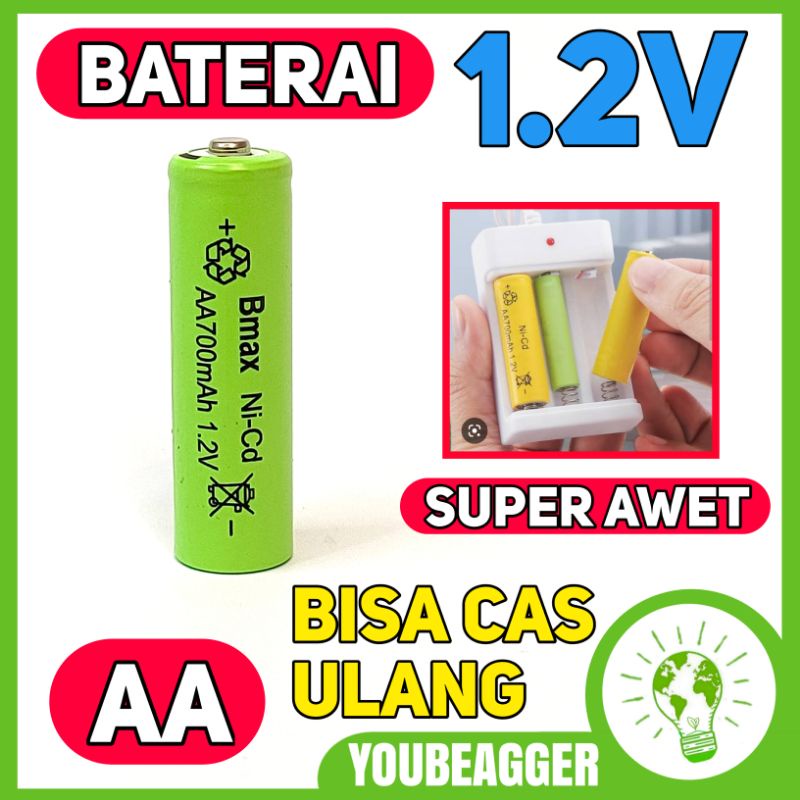 Baterai AA 1.2 - 1.5v Rechargeable ISI ULANG