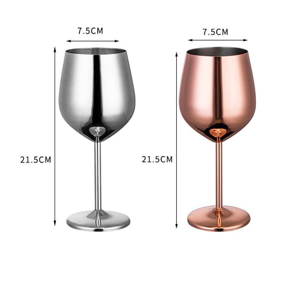 [Elegan] Cangkir Wine Stainless Steel Tahan Lama High Quality Drinkware Juice Goblets Drink Red Wine Barware Alat Bar