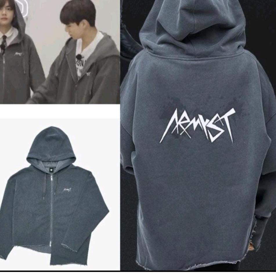 Viral Termurah Zipper BTS Jungkook Armyst Crop Bahan Fleece DTF Print