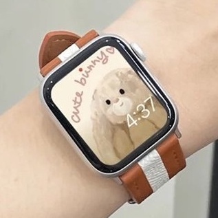 Strap Jam Tangan Apple Watch Kulit Leather Bahan Premium Untuk iWatch 8 7 6 SE 5 4 3 2 1