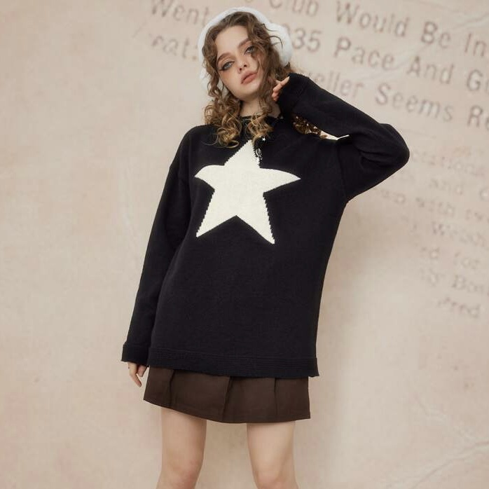 Stiego-Bintang Star Sweater rajut vintage aestetic Sweater knit