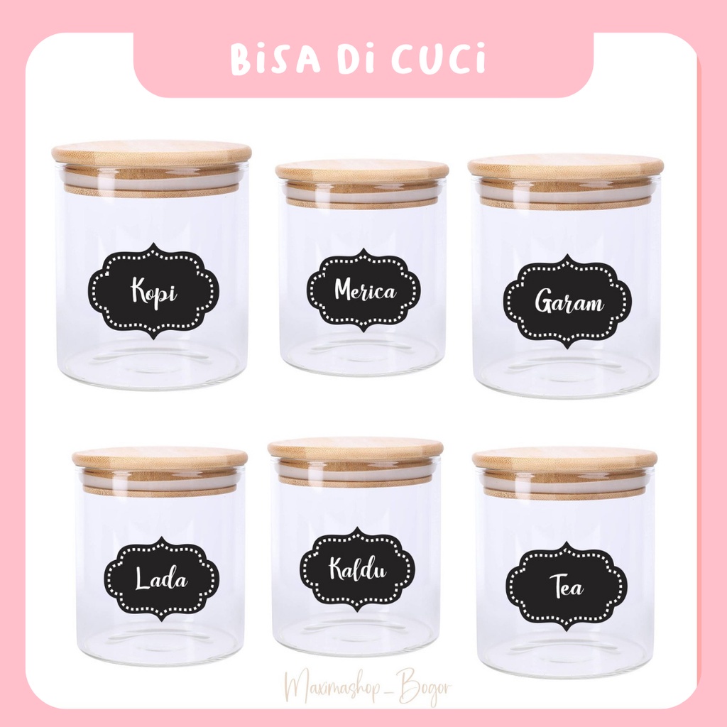 

Sticker Bumbu Dapur Waterproof Label Bumbu Satuan