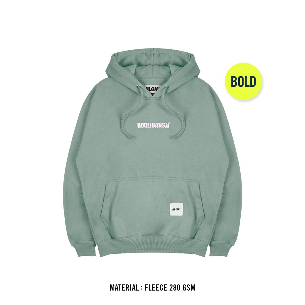 HOOLIGANS Hoodie Bold Speziale - Sage Green/ hoodie hooligans warna ijo mint / hoodie pria / kaos mu