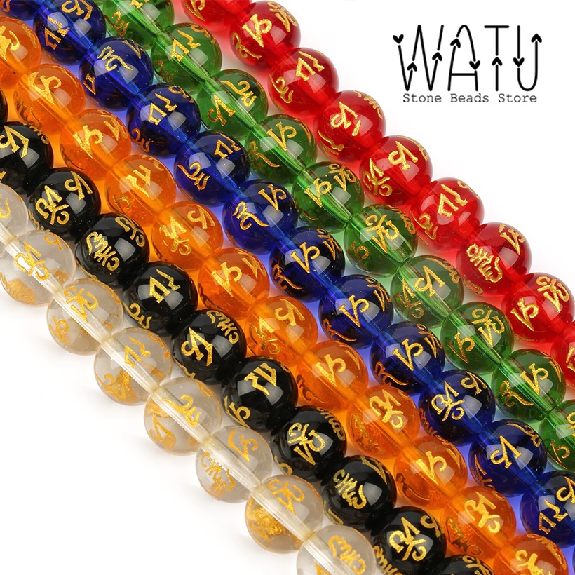 Batu Agate Mantra Beads Bahan Gelang Batu Agate Mantra Tibetan