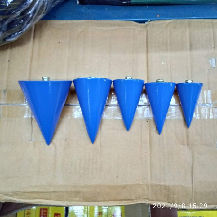 dt lot timbangan kerucut tukang/bandul pemberat plum bob 1500 gram