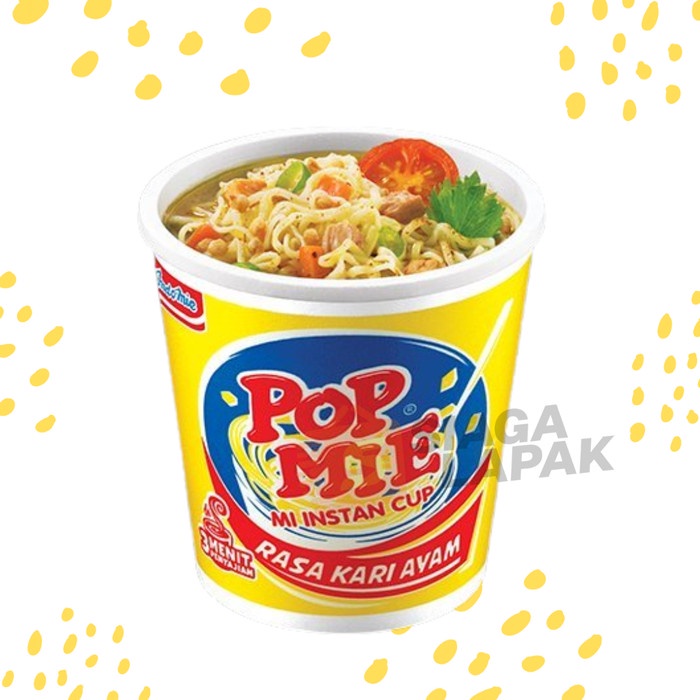 Pop Mie Kuah 75gr All Varian Baso/Kari Ayam/Ayam/Soto ayam