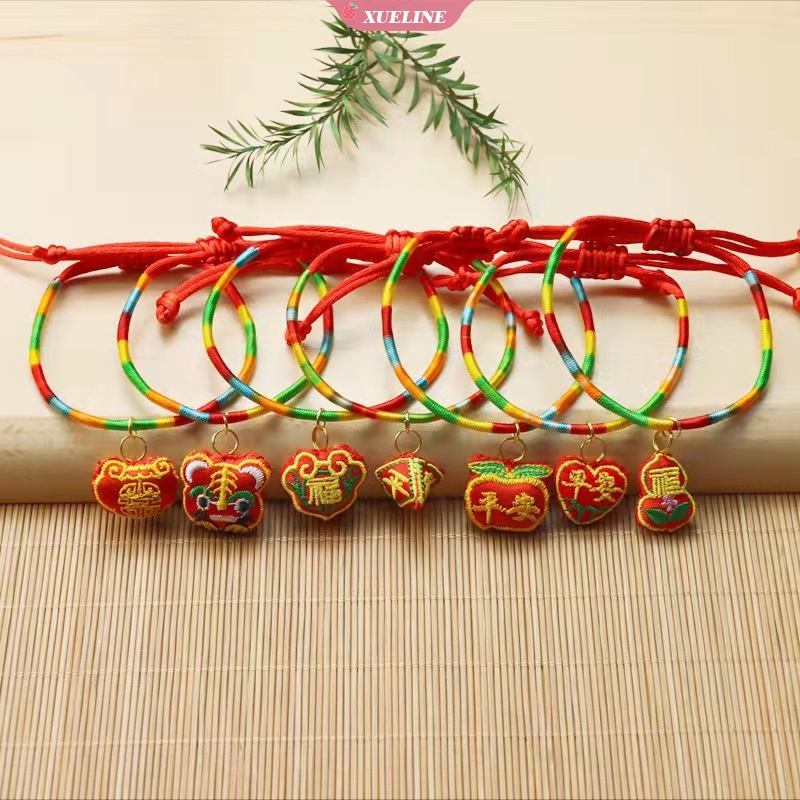 Festival Bambu Etnik Festival Perahu Naga Festival Anyaman multi Warna Gelang Dan Gelang Wanita Pria handmade Gelang Tali Hadiah [ZXL]