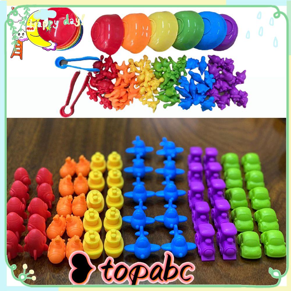 Top Matching Game New Montessori Sensory Motor Training Warna Pelangi