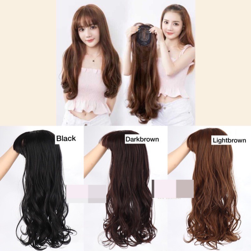 TOUPEE PANJANG / HAIR TOPPER PANJANG (Penutup botak/Rambut tipis) (KIM)