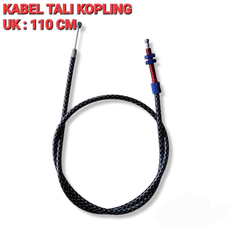 TALI KABEL KOPLING SERAT CARBON UKURAN 110 CM UNIVERSAL SEMUA MOTOR BEBEK DAN MOTOR GEDE NINJA R NINJA 150R KLX JUPITER MX F1ZR BYSON XABRE VIXION MEGAPRO SATRIA FU NINJA 250 R15 R25 MT15 MT25 RX KING DLL