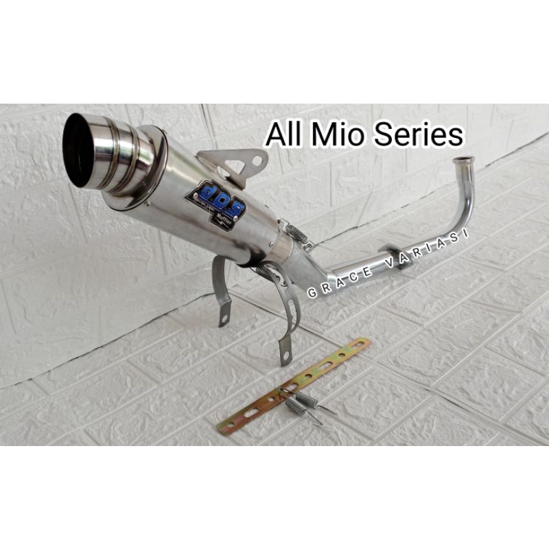 KNALPOT RACING DOS UNTUK SEMUA MOTOR MATIC MIO/ALL TYPE MIO. MIO SPORTY/SMILE/J/SOUL GT 113/115/125,