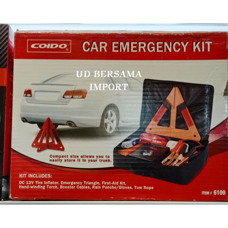 COIDO Set Peralatan Darurat Mobil/Emergency Assitance Kit