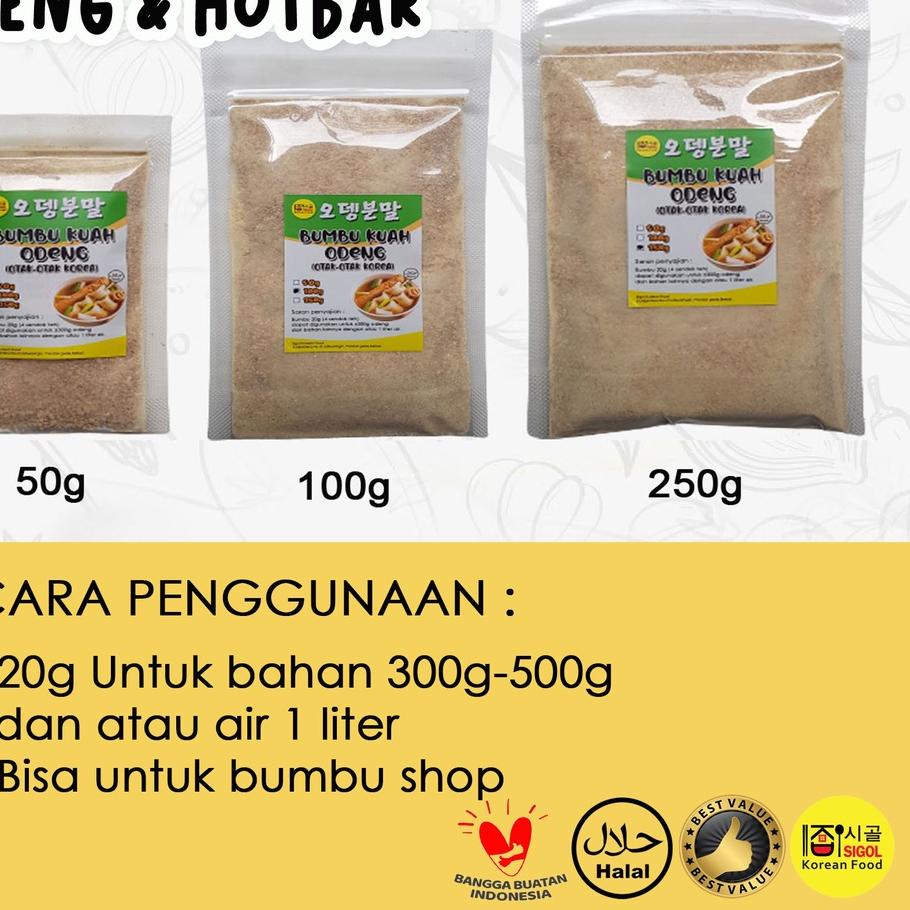 

Bumbu Kuah Odeng Hotbar, Sop, Odeng Eoumok,Sigol Korean food, Serbuk Bumbu sop, Halal