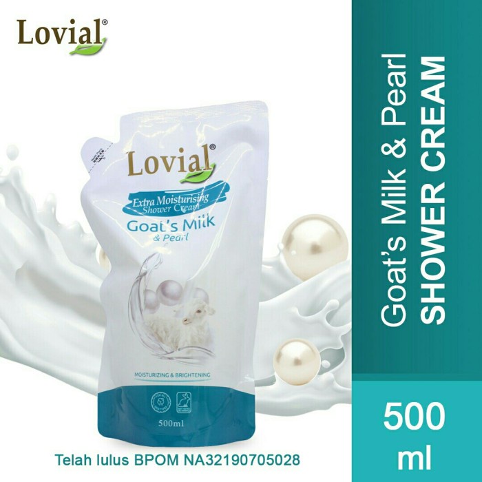 Lovial Goat’s Milk & Pearl Shower Cream REFILL - ISI ULANG Lovial 500ml