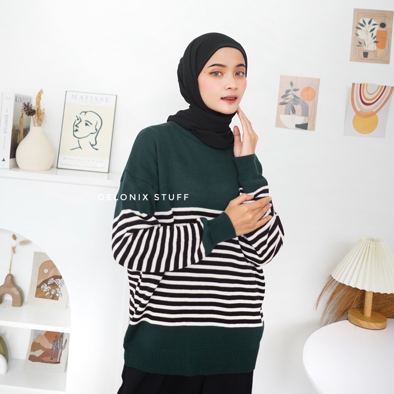 DELONIX | Fanza stripe knit sweater