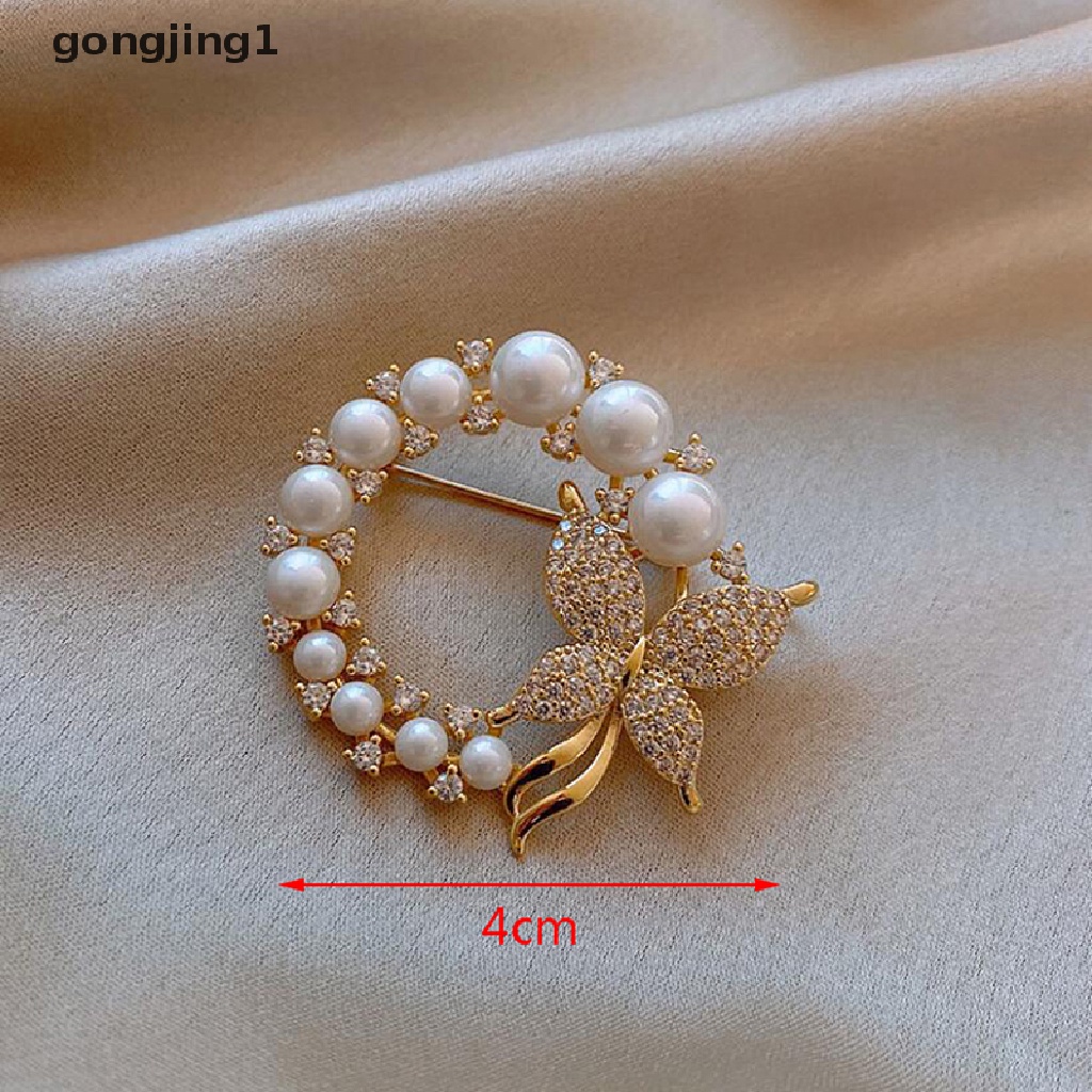 Ggg Fashion Pria Wanita Ladies Bros Lucu Huruf Raja Sweater Mantel Aksesoris Bros Pesta Pernikahan Bros Pin Berpohon Raja Surat Bros Mutiara Bros Perhiasan Hadiah ID