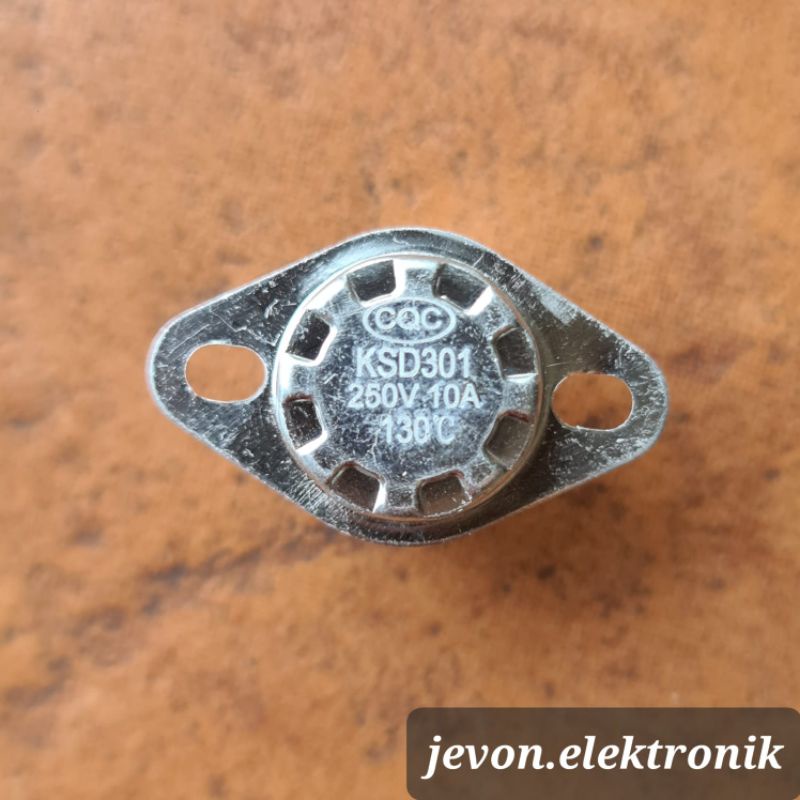 Termostat Thermostat Lock KSD301 130 C 250 V Volt 10 A Ampere Bimetal Sensor Suhu