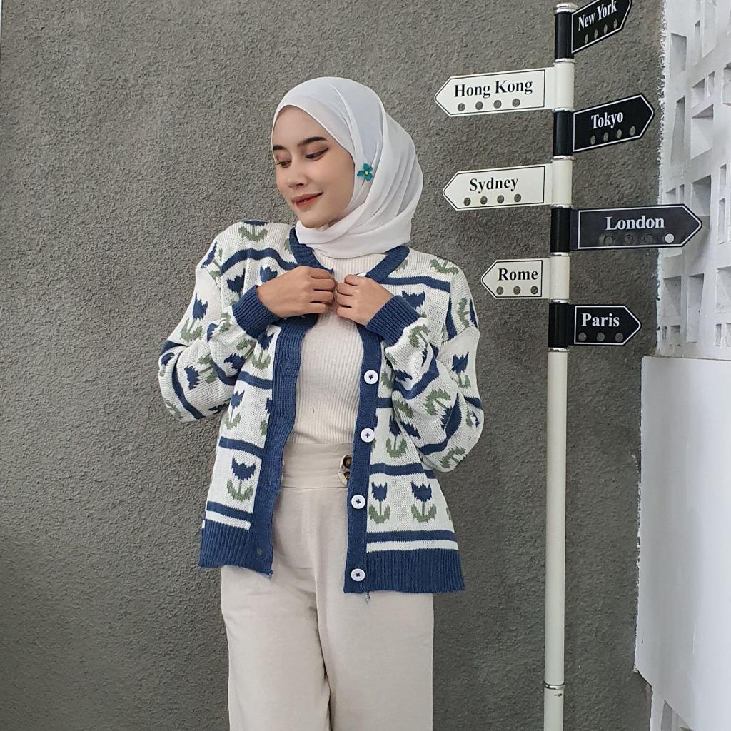 OUTER RAJUT - TULIP - TRENDI - TERMURAH