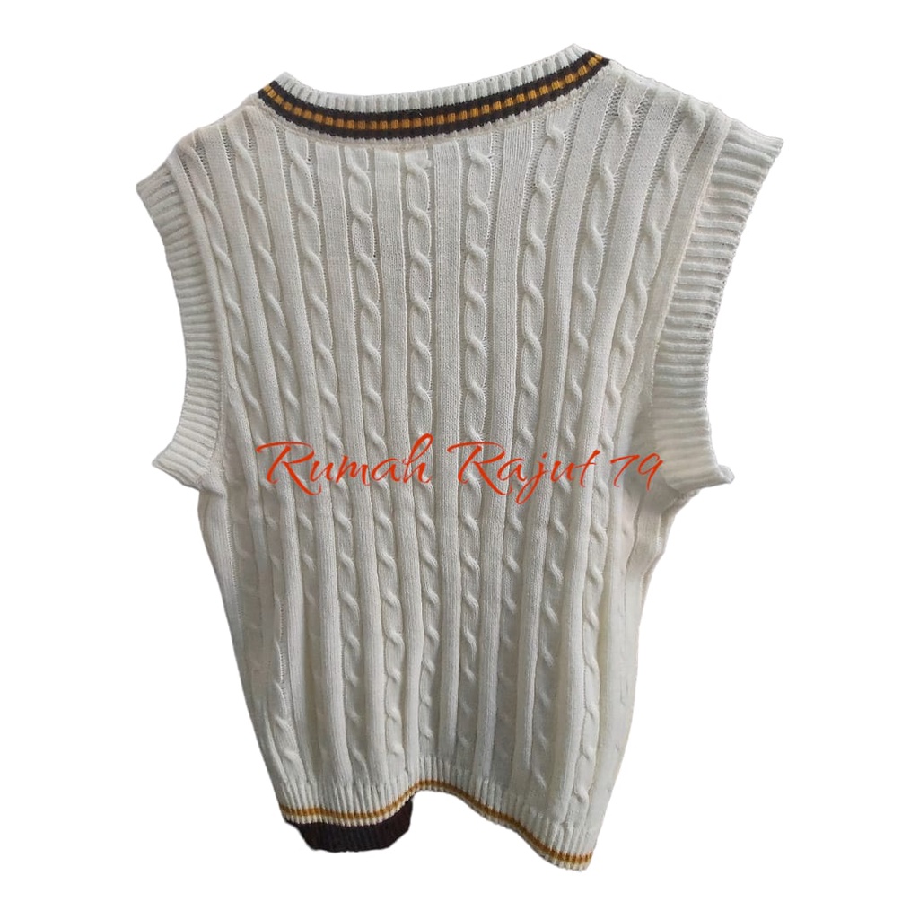 VINCENT Vest Cable Knit - Rompi Dewasa