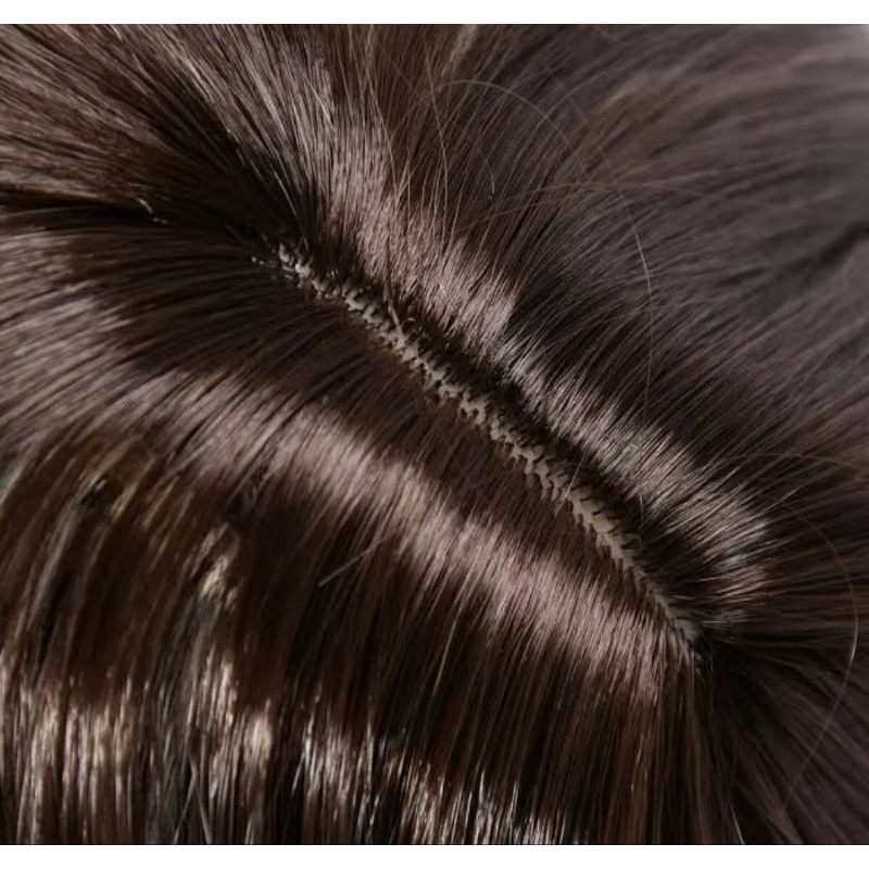 Wig Rambut Sintetis Wanita, Wig Rambut Lurus