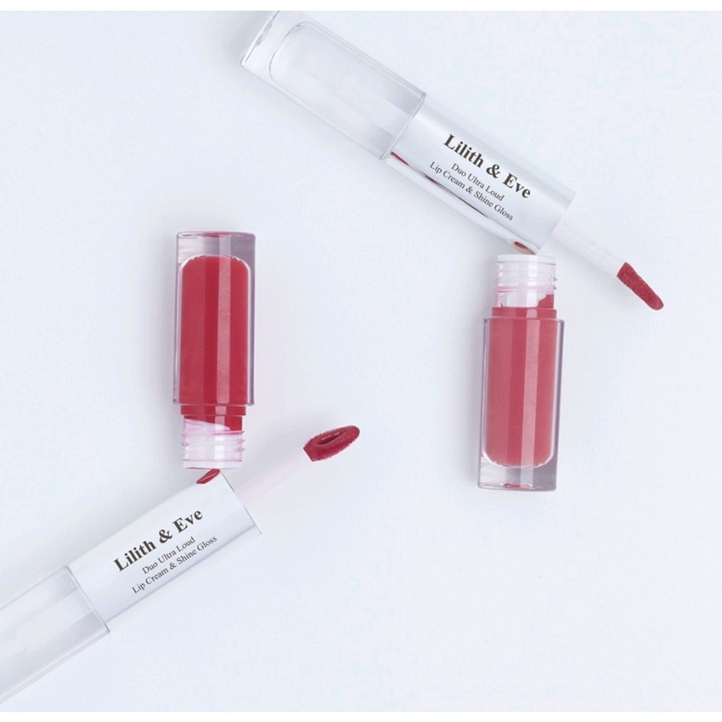 LILITH AND EVE 2 In 1 Ultra Loud Lip Cream and Lip Gloss - Matte Finish and Shine Gloss Lipstik