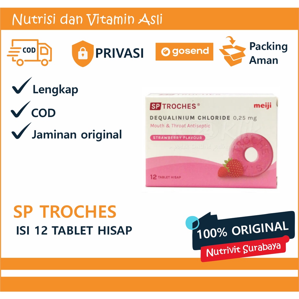 Sp Troches / Troces Meiji - Tablet Hisap Antiseptis