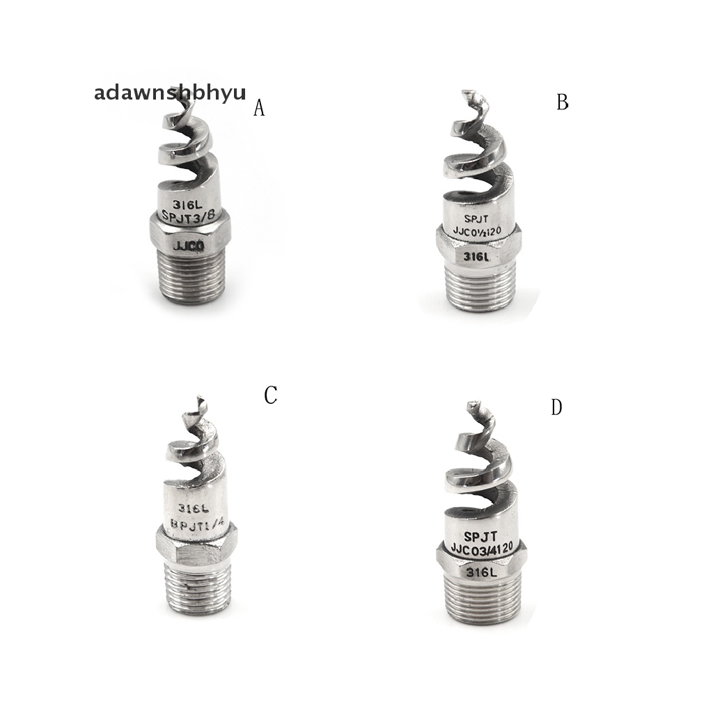 Kepala Sprinkler Nozzle Atomisasi Spiral Cone Stainless Steel adawnshbhyu New1 /4"1 /2 "ID