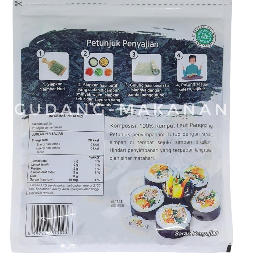 

66D♚ Sushi Nori Halal isi 50 lembar Serbuuu